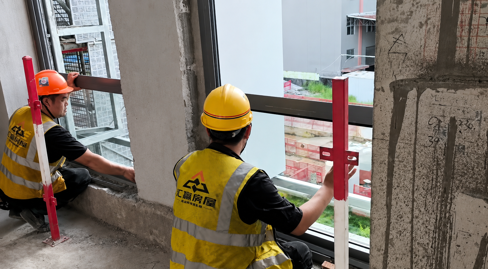 广东汇赢深圳水厂建筑门窗现场安装.png